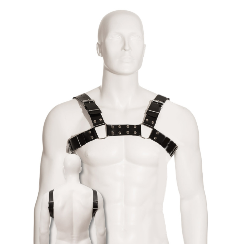 Leather Body - Harnais Bull Dog Noir